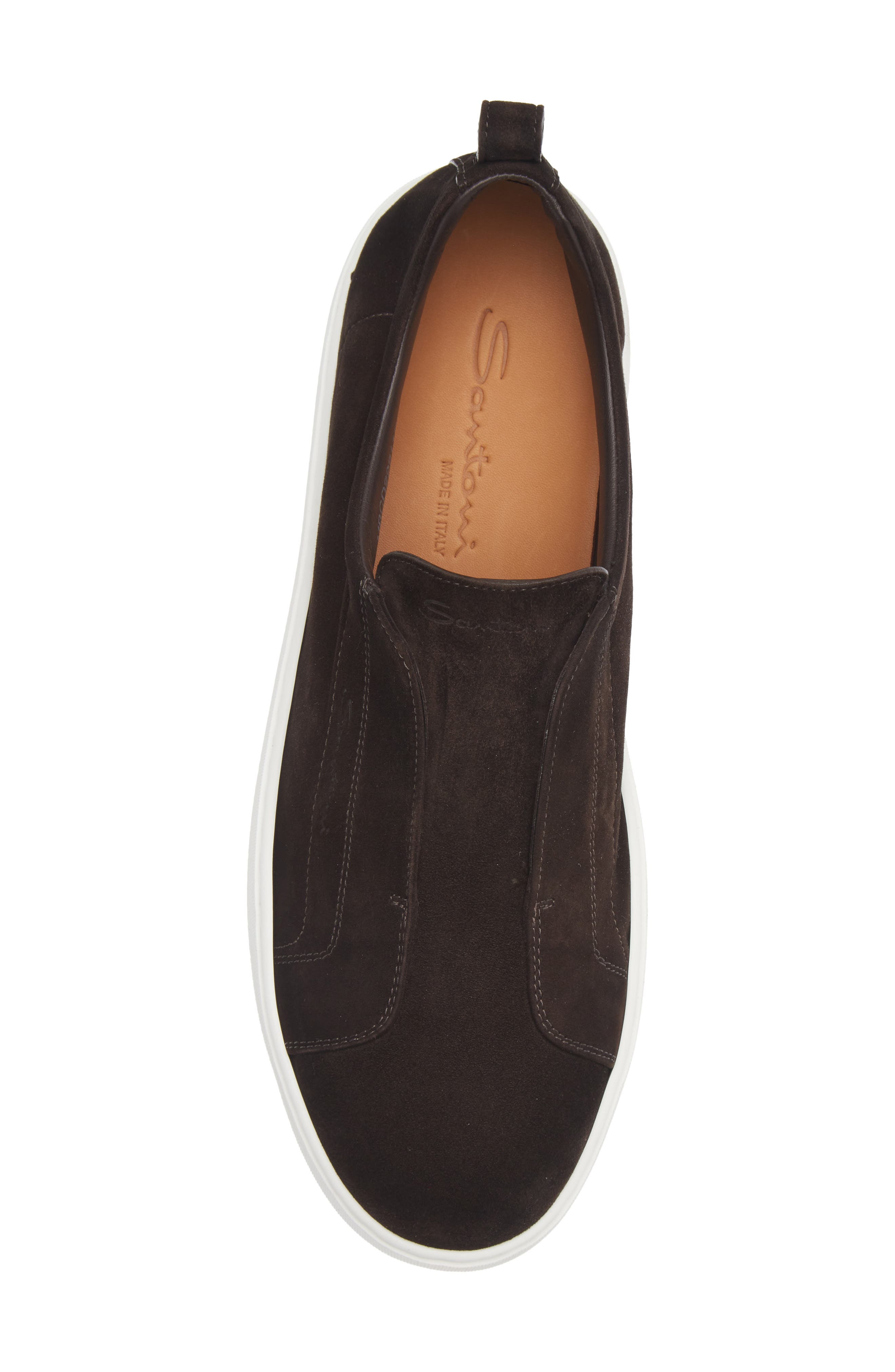 Santoni Victory Slip-On Sneaker, Alternate, color, Dark Brown