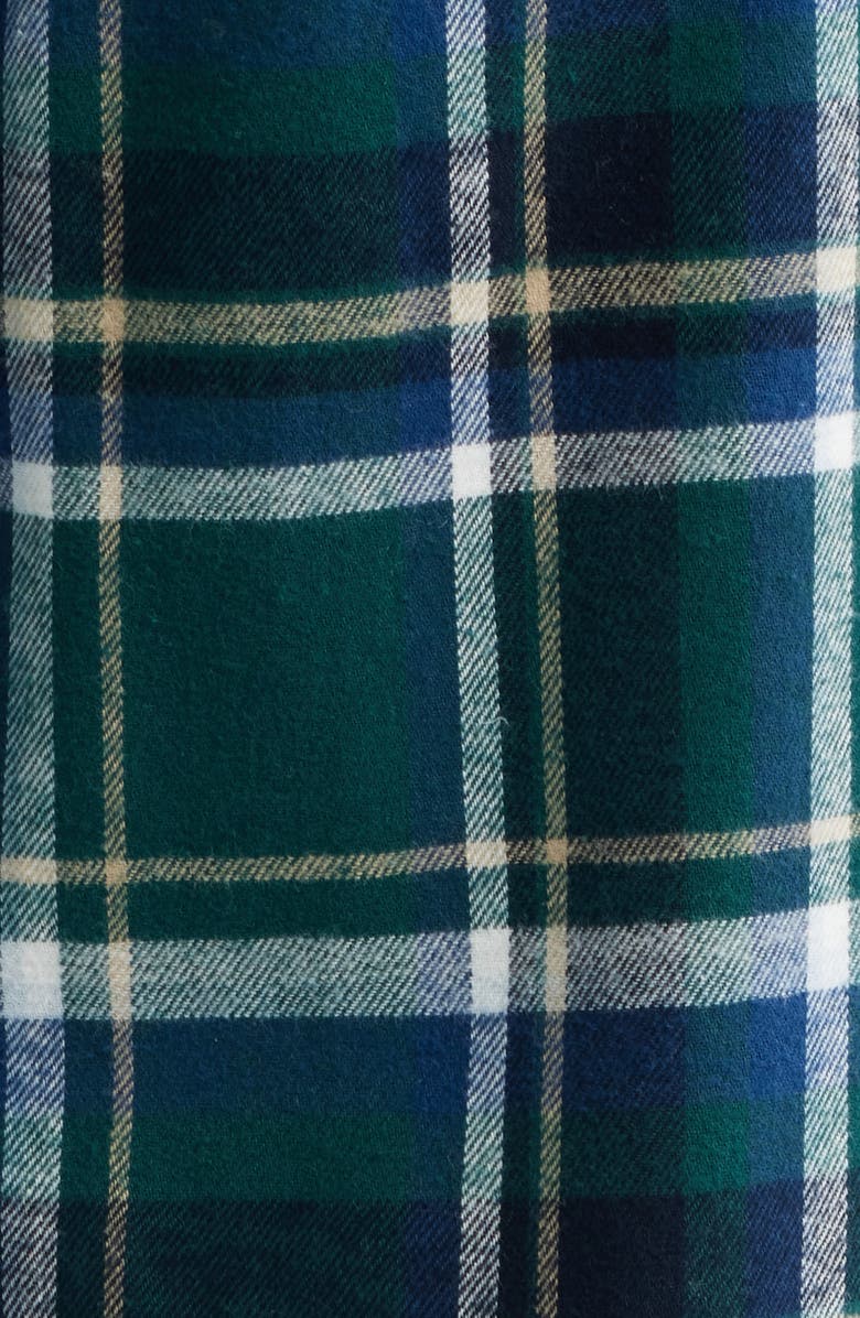 Majestic International Feel at Home Pajama T-Shirt & Plaid Flannel Pants Set, Alternate, color, Green