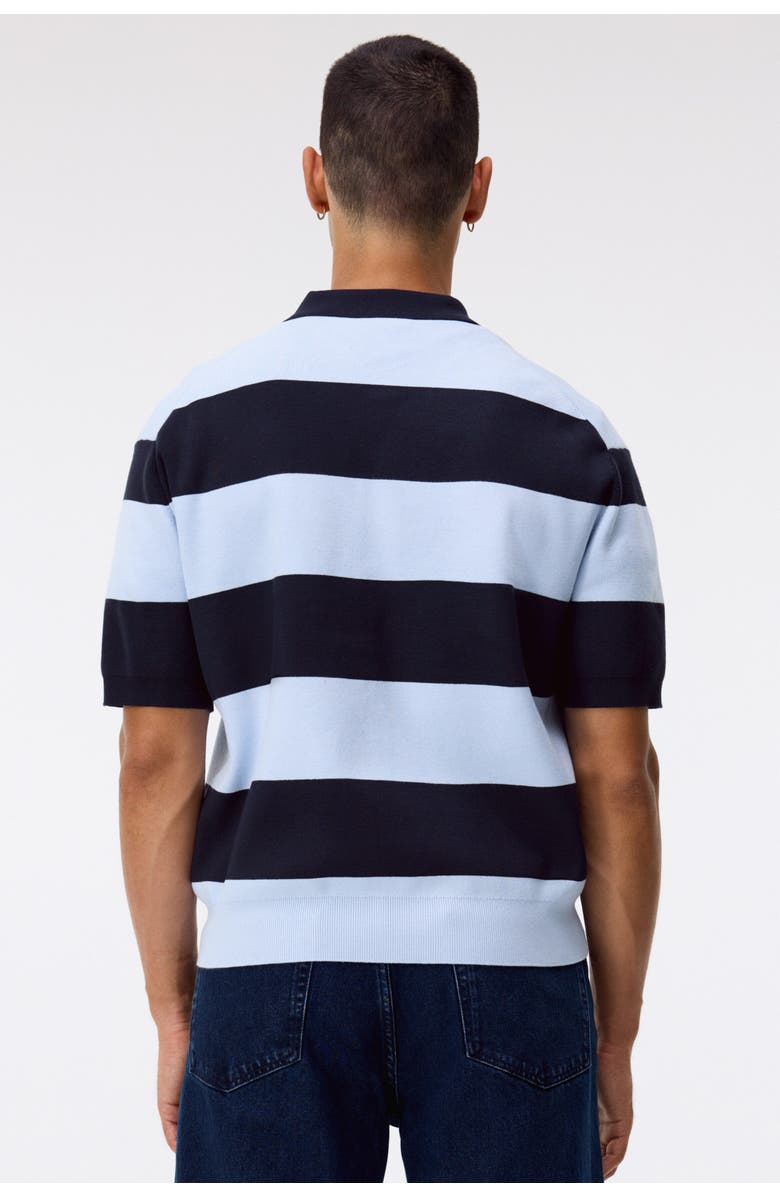 H&M Regular Fit Polo Shirt, Alternate, color, Navy Blue/Striped