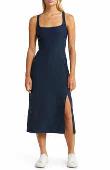 Beyond Yoga Featherweight Getaway Split Hem Midi Dress