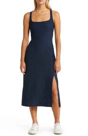 BEYOND YOGA BEYOND YOGA FEATHERWEIGHT GETAWAY SPLIT HEM MIDI DRESS
