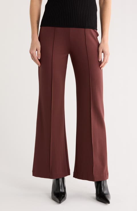 Front Seam Straight Leg Ponte Pants
