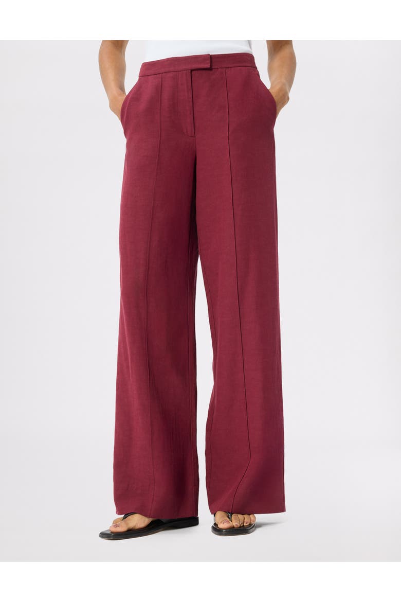 Full Length Pintuck Trouser, Main, color, Burgundy