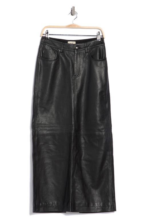 Dl1961 Lexie Leather Maxi Skirt In Black