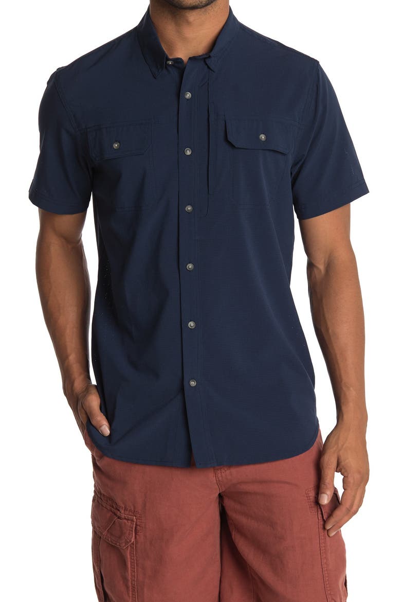 Aero Short Sleeve Tech Shirt, Main, color, NOCTURNE