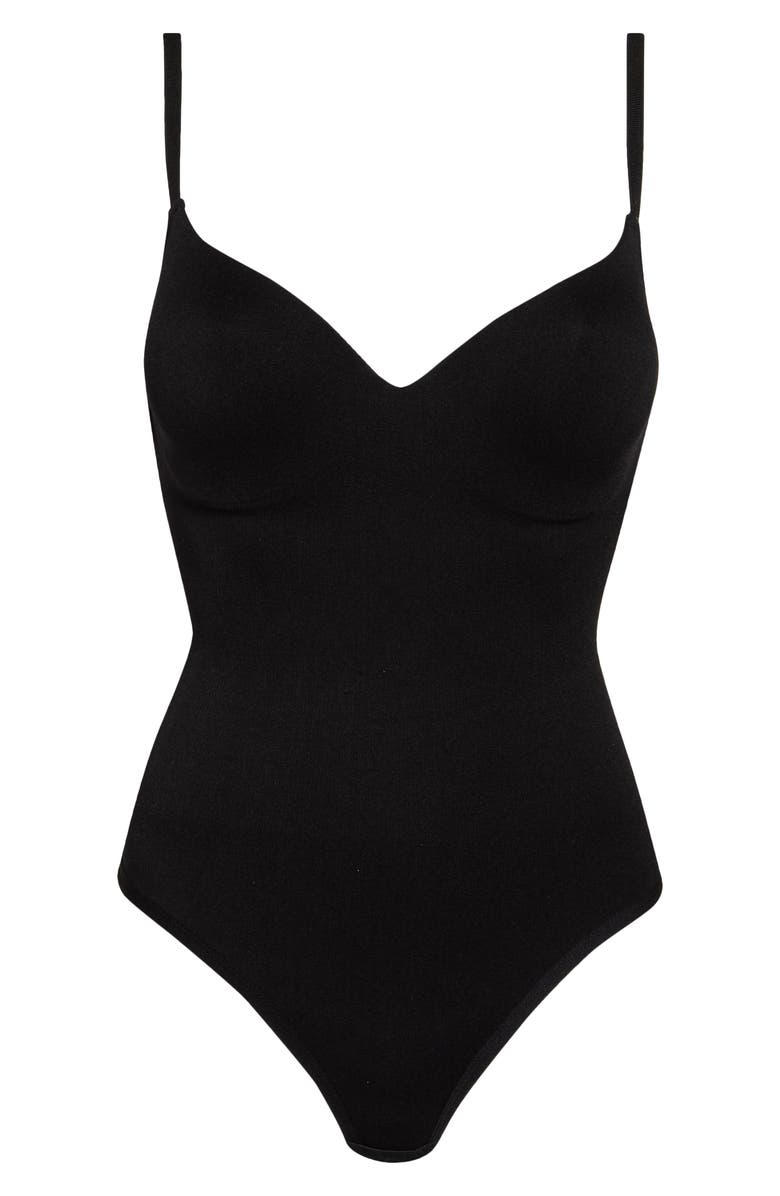 SKINNY GIRL Seamless Shaping Bodysuit, Alternate, color, Black