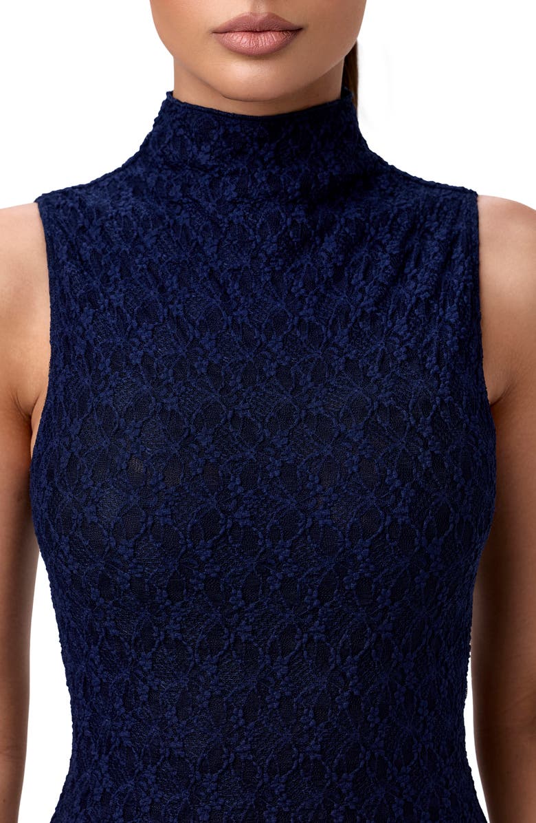 Naked Wardrobe Stretch Lace Trumpet Dress, Alternate, color,