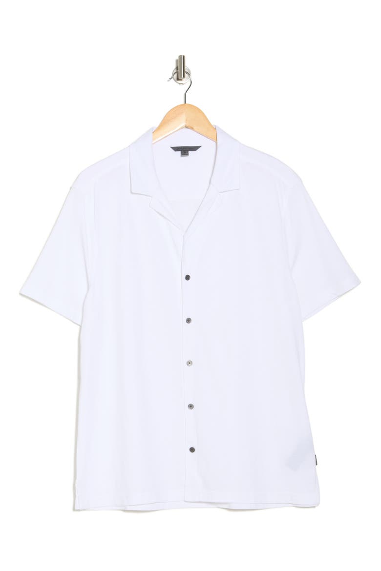 Brewer Organic Cotton Camp Shirt, Alternate, color, WHITE