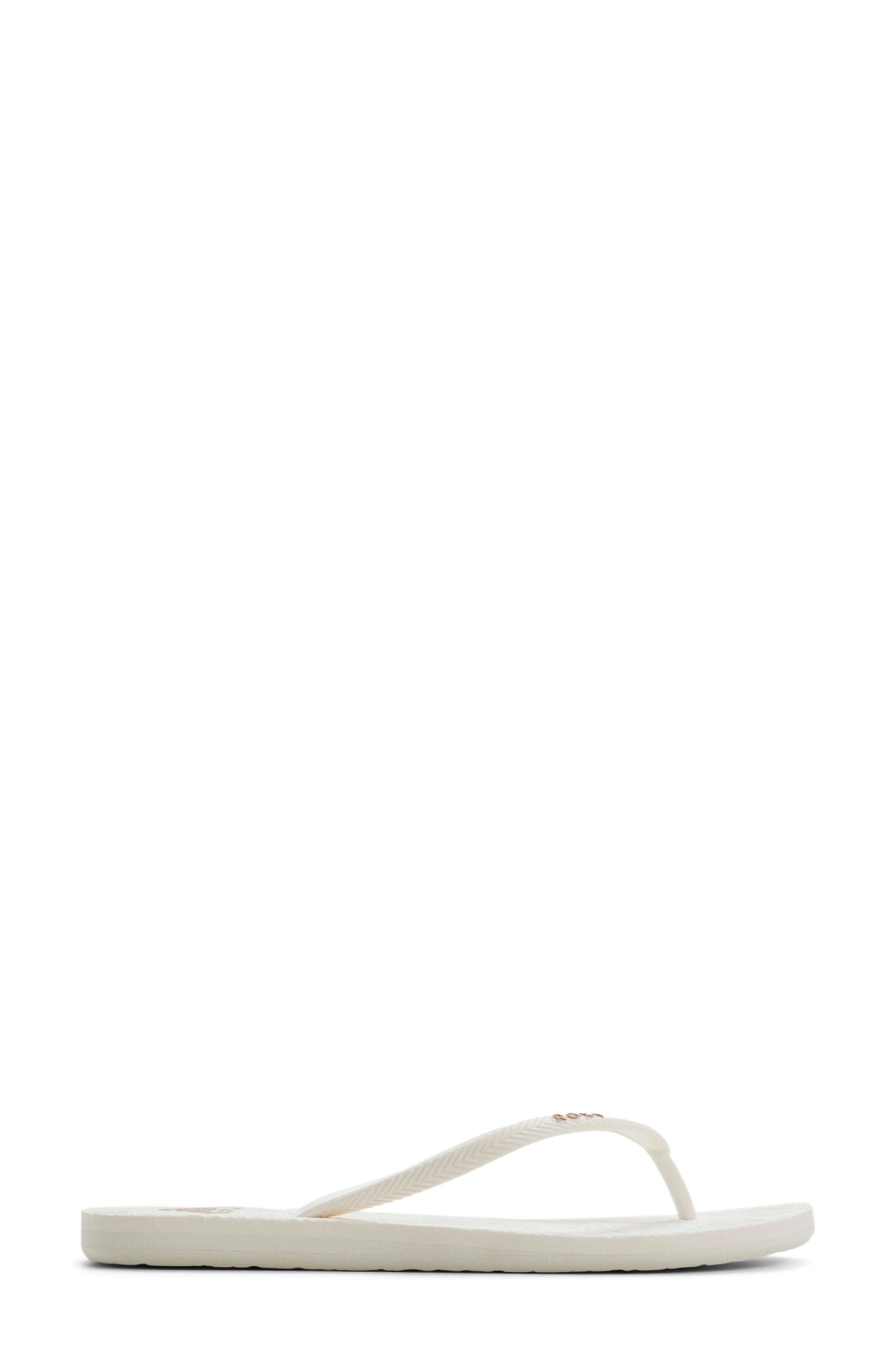Roxy Antilles III Flip Flop, Alternate, color, Cream