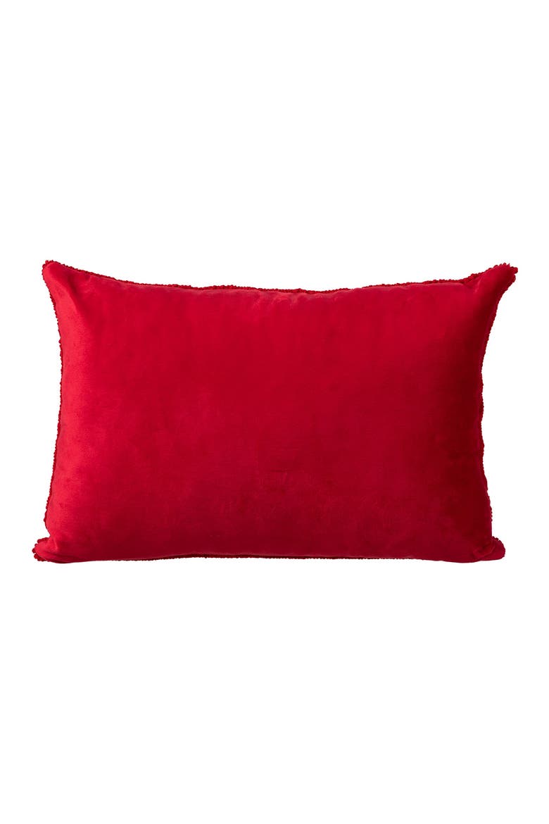 18"L Valentine's Hooked LOVE Pillow, Alternate, color, Red