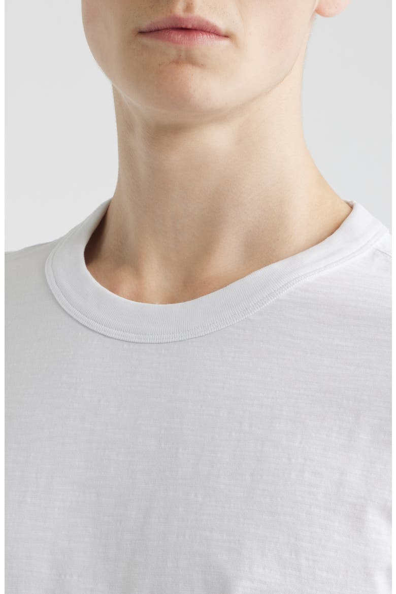 Slub Cotton Crewneck T-Shirt, Alternate, color, WHITE