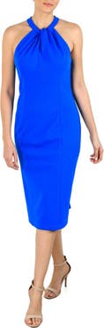 Julia Jordan Twist Neck Sheath Dress