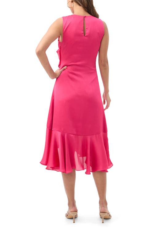 Trina Turk Amara 2 Bias Ruffle Dress In Pink