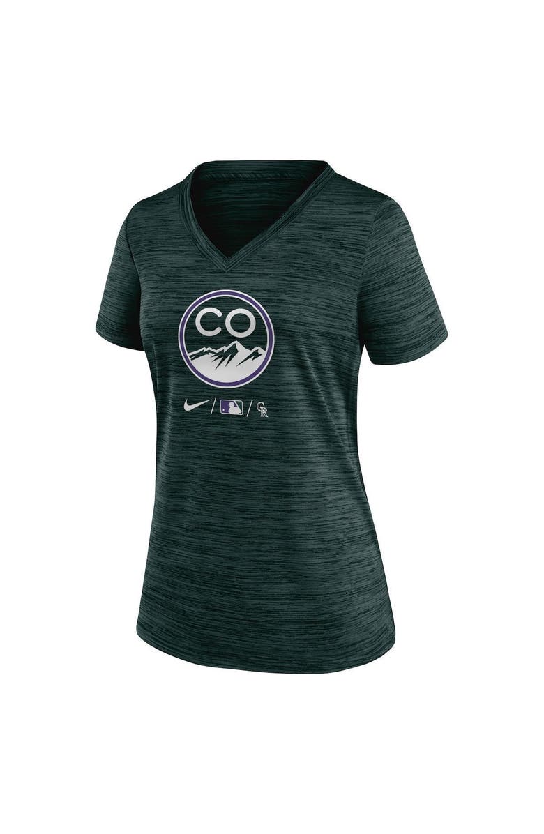 Nike Women's Nike Green Colorado Rockies Authentic Collection City Connect Velocity Performance V-Neck T-Shirt, Alternate, color, 