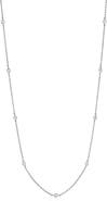 Crislu Cubic Zirconia Bezel Station Necklace
