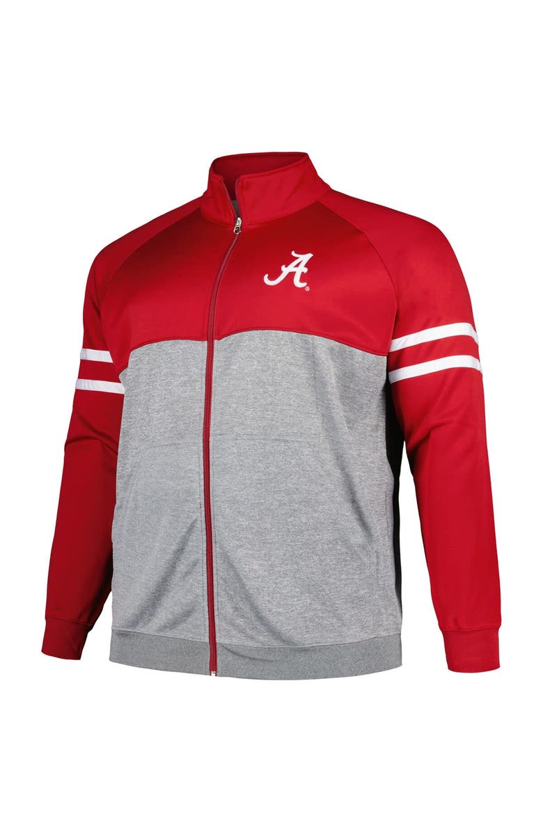 PROFILE Men's Profile Crimson Alabama Crimson Tide Big & Tall Fleece Full-Zip Jacket, Alternate, color, Crimson