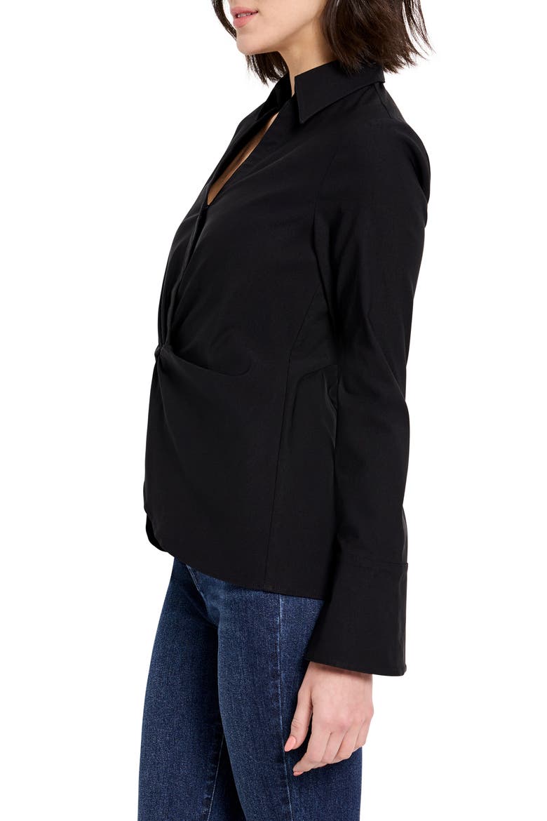 Wonderstretch Twist Front Top, Alternate, color, BLACK ONYX