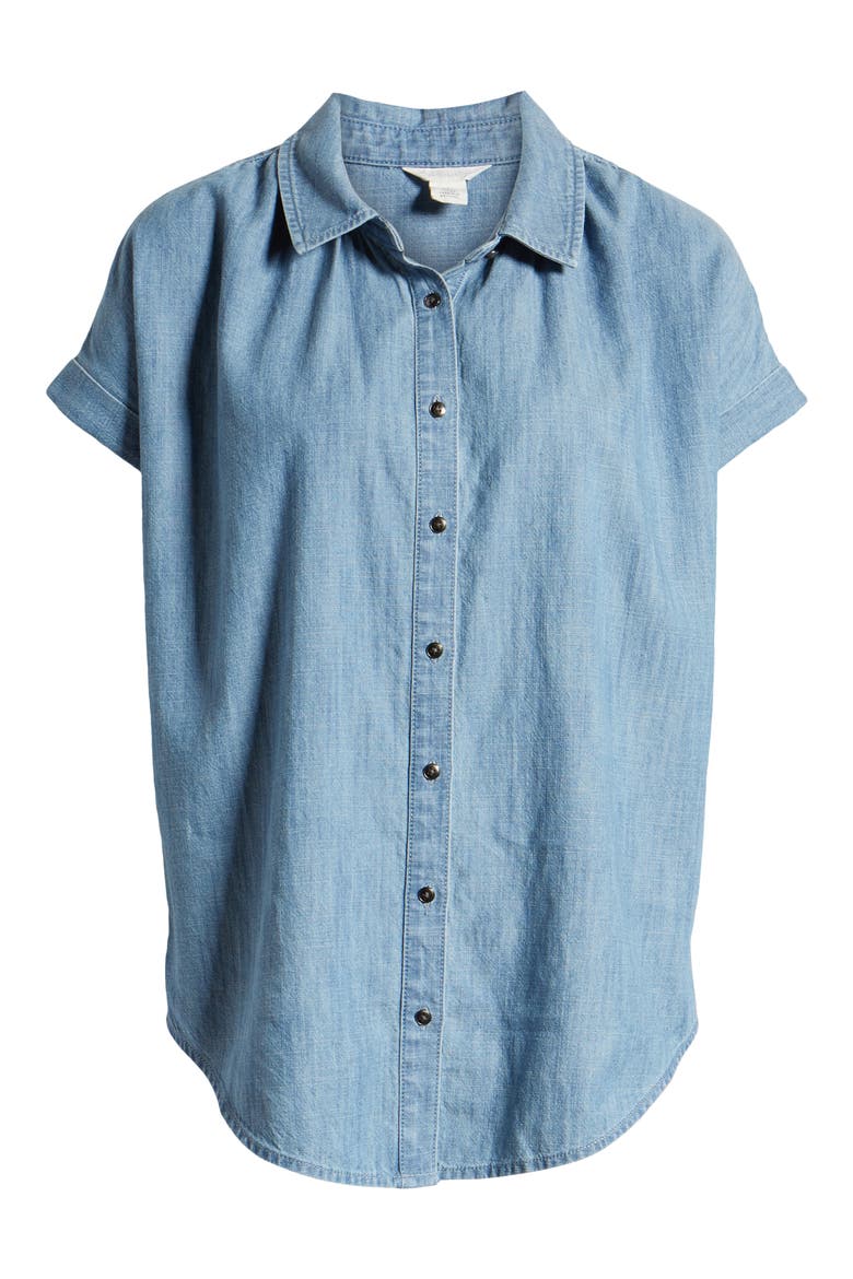Chambray Camp Shirt, Alternate, color, LIGHT CHAMBRAY