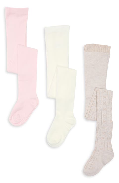 Kids' 3-Pack Bow Pointelle Sweater Tights