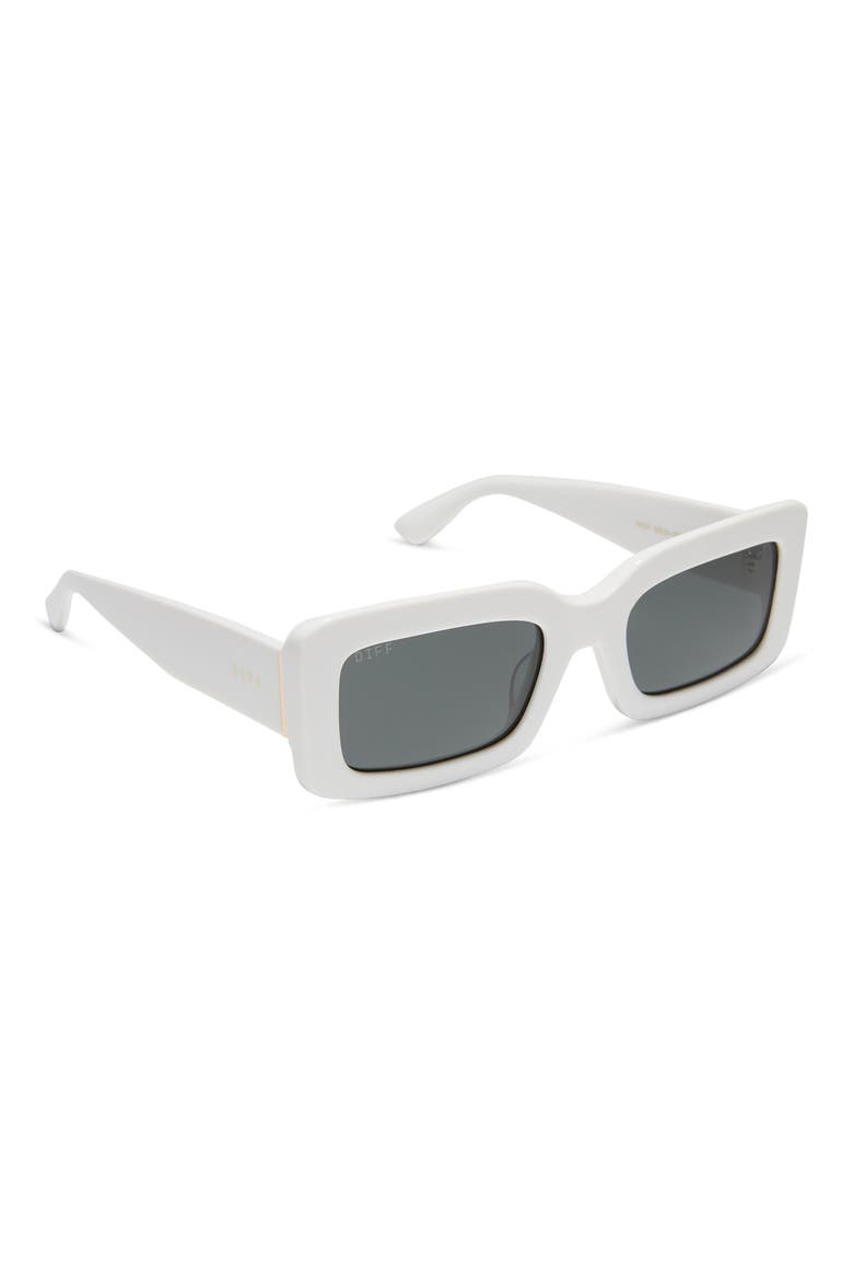 Indy 51mm Gradient Rectangular Sunglasses, Alternate, color, SNOWBOUND / GREY