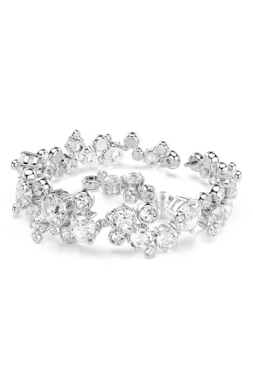 Swarovski Swaroski Constella Rhodium Plated Bracelet In Silver