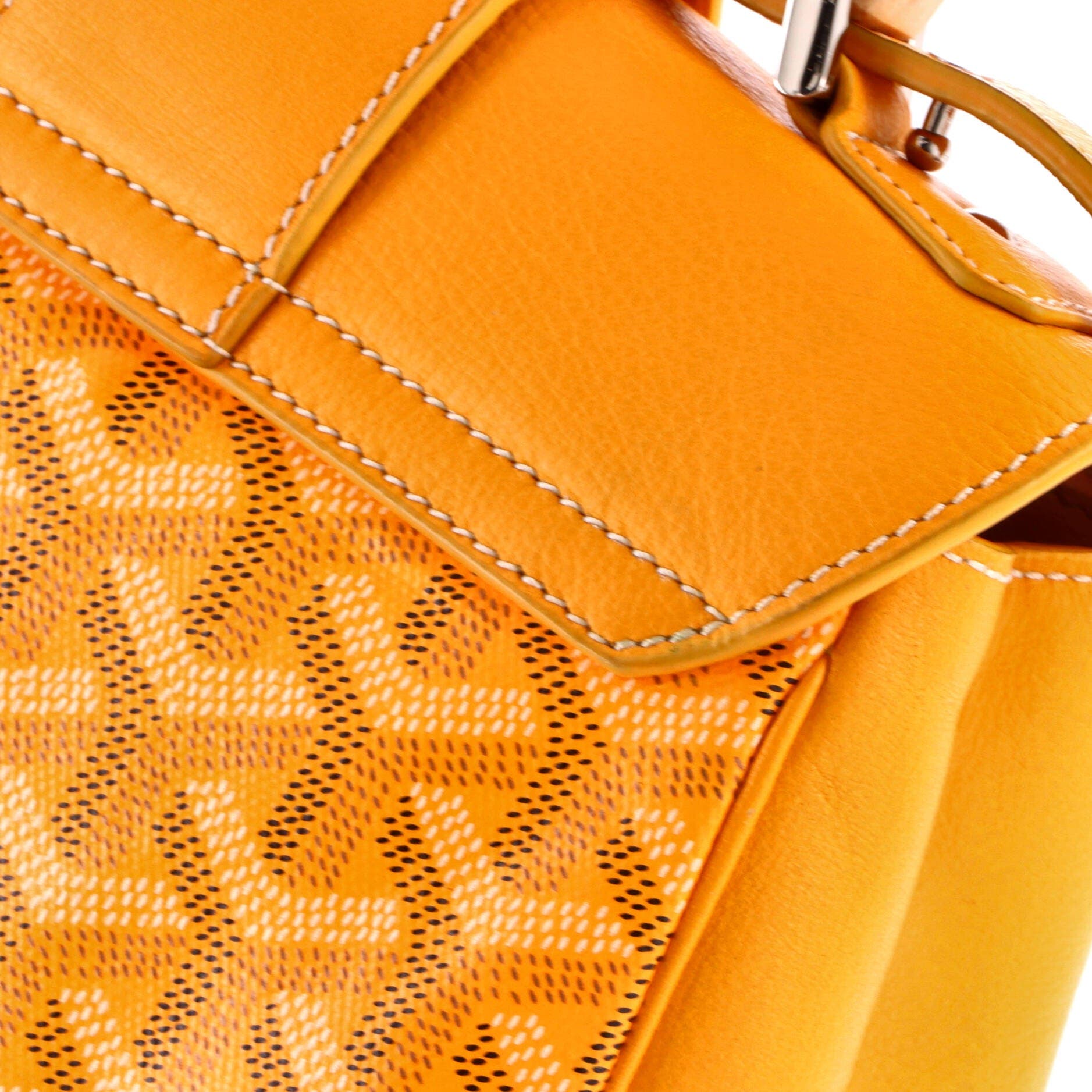 Saigon Top Handle Bag Coated Canvas with Leather Mini, Alternate, color, Yellow