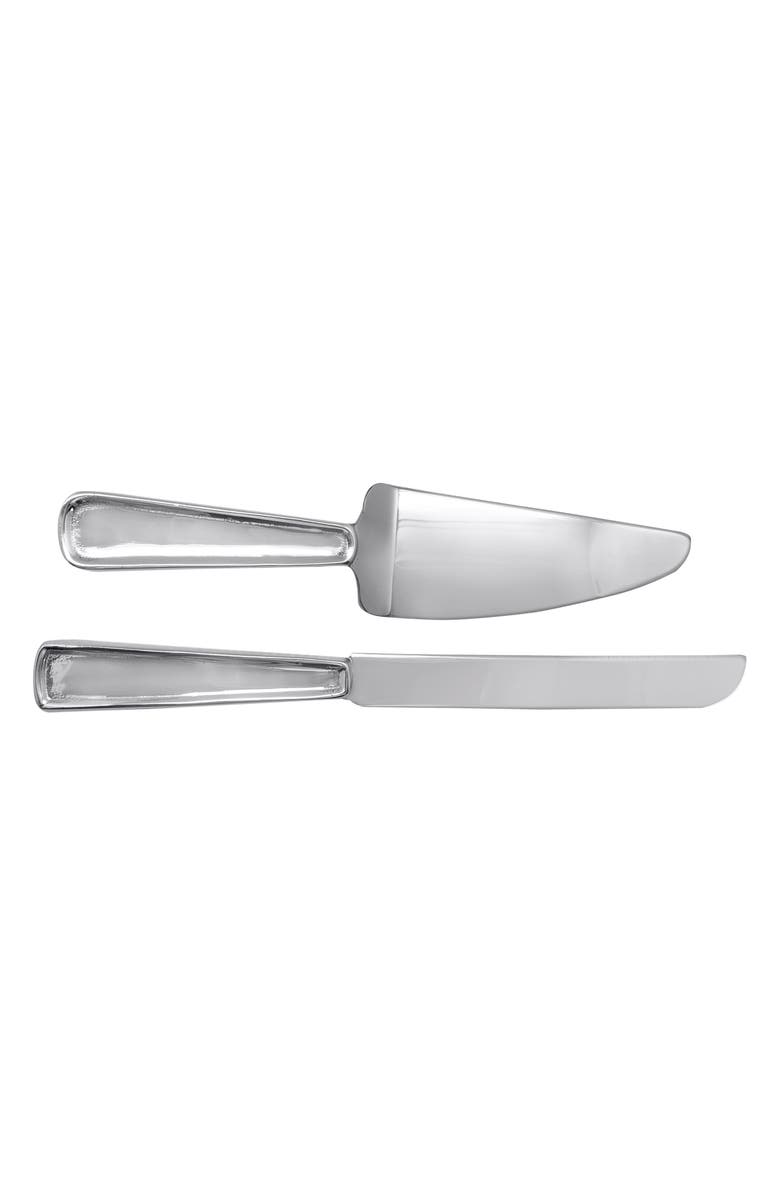 Mariposa Signature 2-Piece Cake Server Set, Main, color, Silver