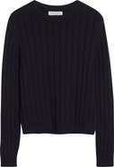 Johnstons of Elgin Lecht Cashmere Rib Crewneck Sweater