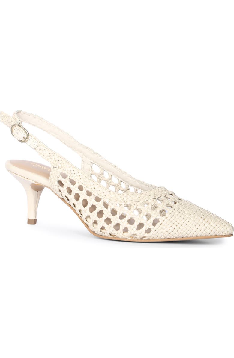 SAINT G Benni Woven Slingback Pump, Main, color, Ivory