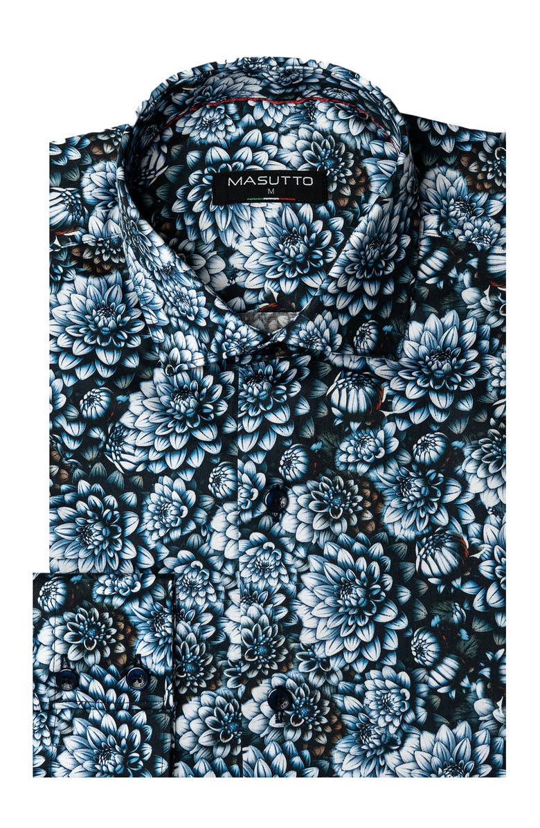MASUTTO Lucio Print Button-Up Long Sleeve Shirt, Main, color, Multicolor
