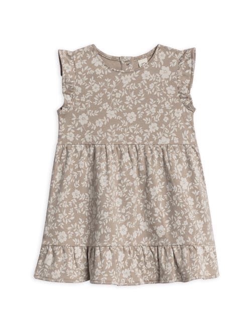 Colored Organics Organic Cotton Tilly Tiered Dress In Brown