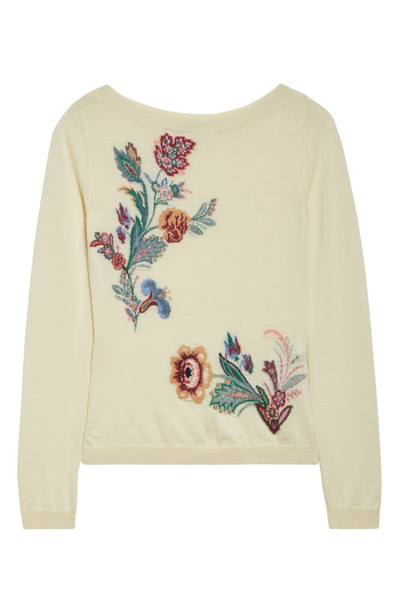 Etro Paisley Wool Blend Sweater, Alternate, color, Ivory