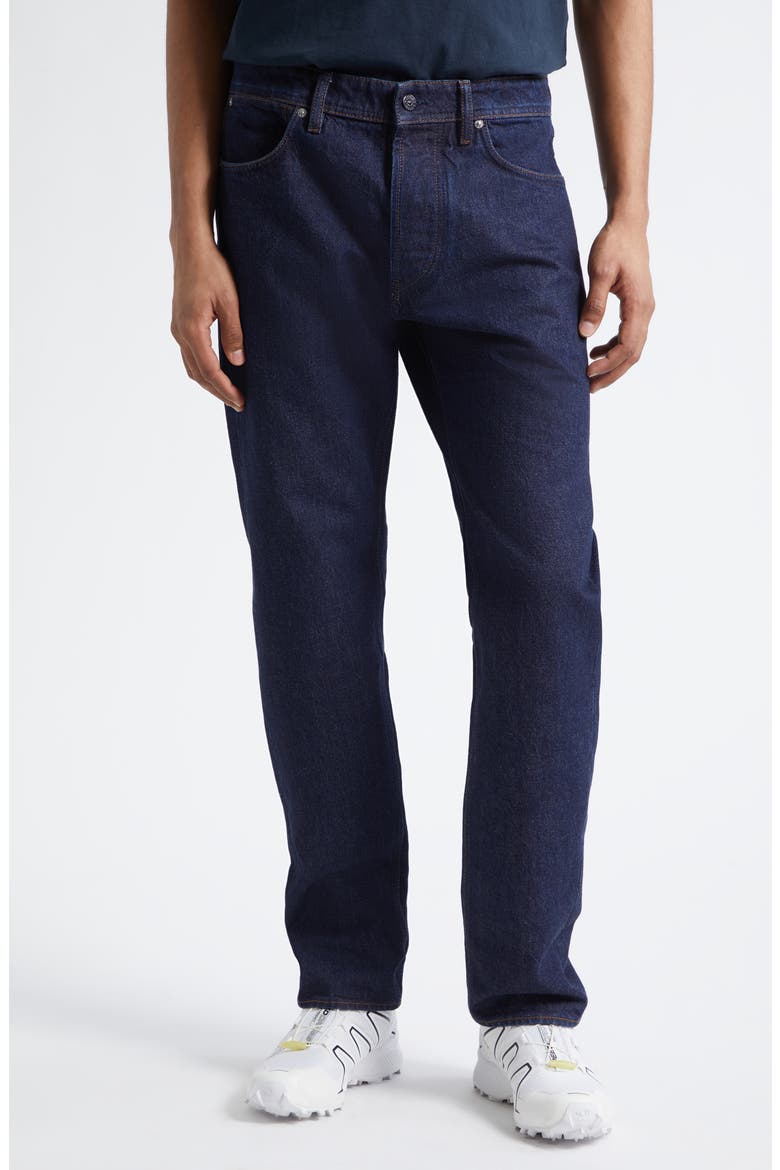 Cotton Straight Leg Jeans, Main, color, BLUE RINSE