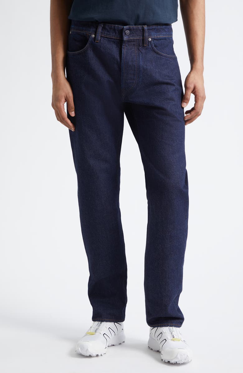 Stone Island Cotton Straight Leg Jeans, Main, color, Blue Rinse