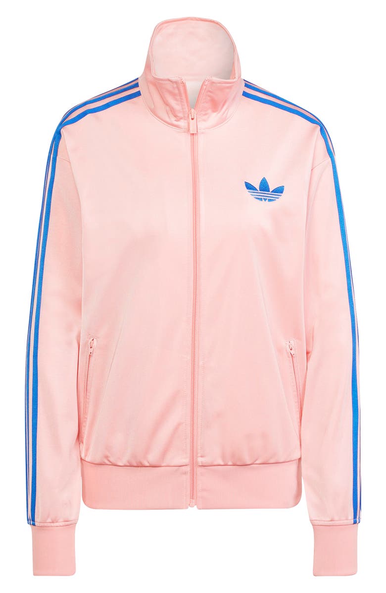 adidas Originals Firebird Recycled Polyester Track Jacket, Alternate, color, Semi Pink Spark/ Blue