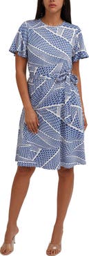 CYRUS Paisley Flutter Sleeve Dress