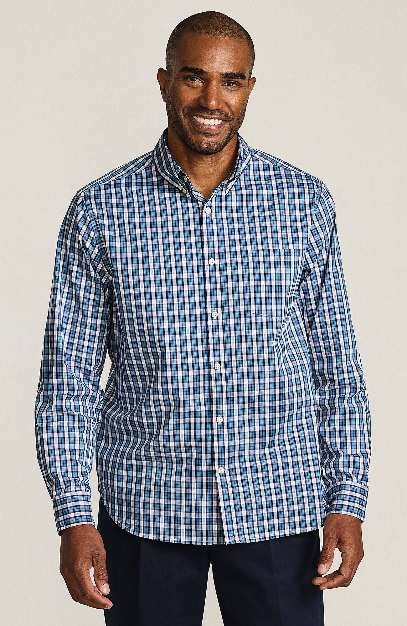 Soft Peacock Plaid