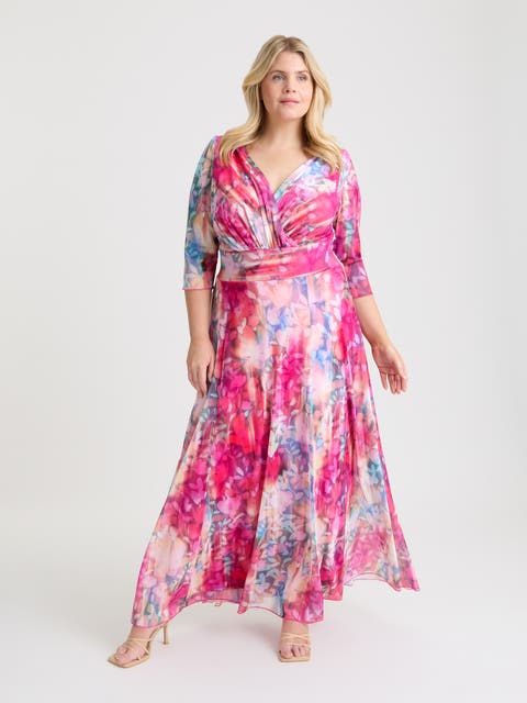 Verity Abstract Print Maxi Gown