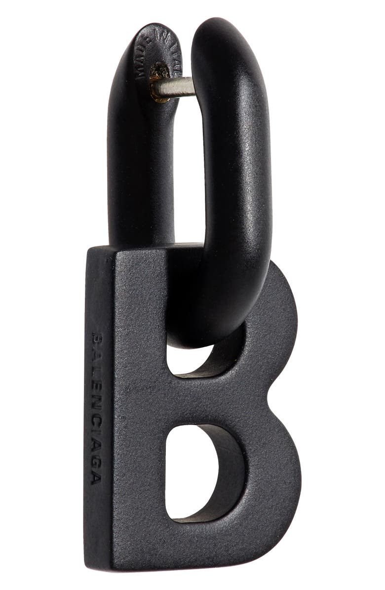 Balenciaga XS B Chain Earrings, Alternate, color, 