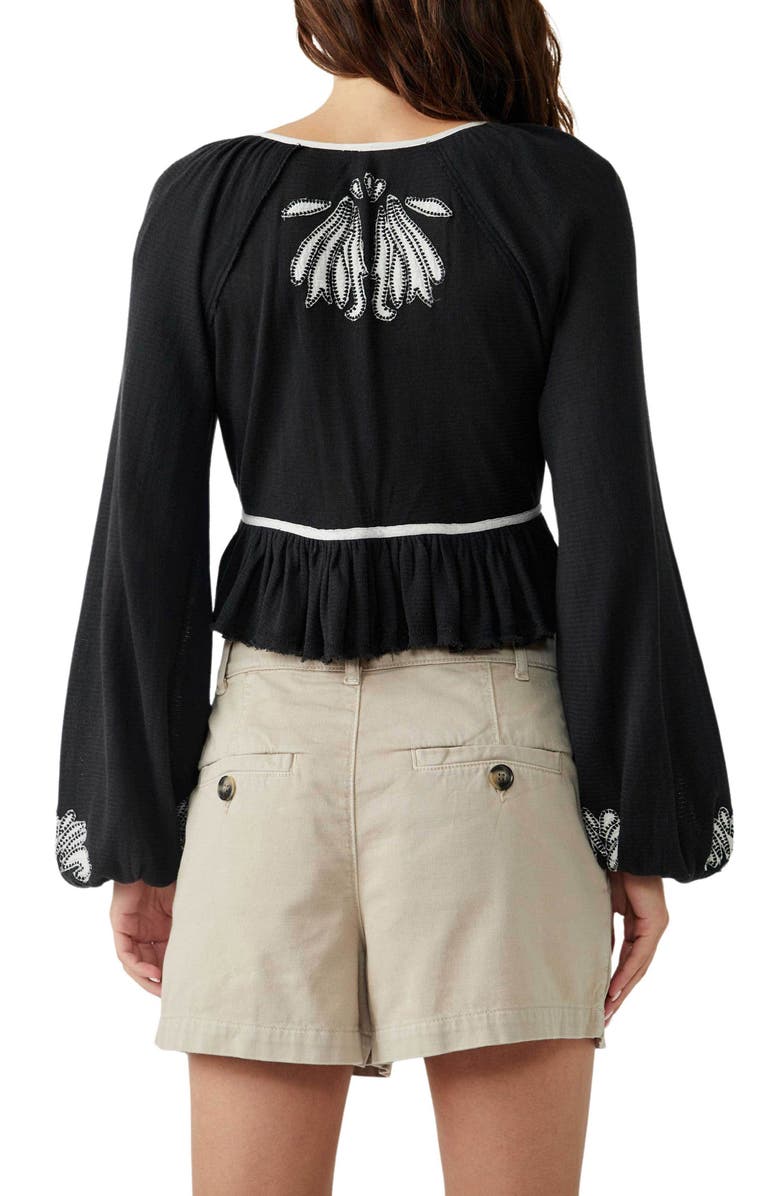 Free People Lookout Tie Front Front Top, Alternate, color, 