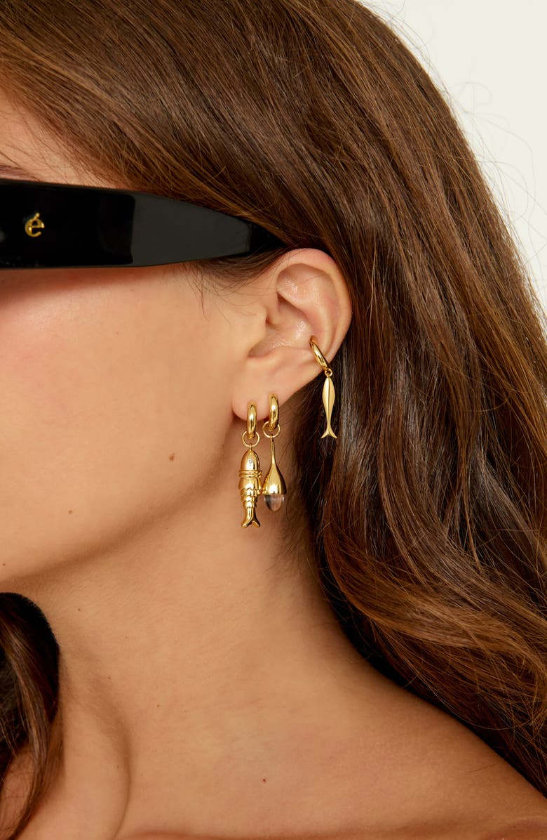 Éliou Sardine Ear Cuff, Alternate, color, Gold