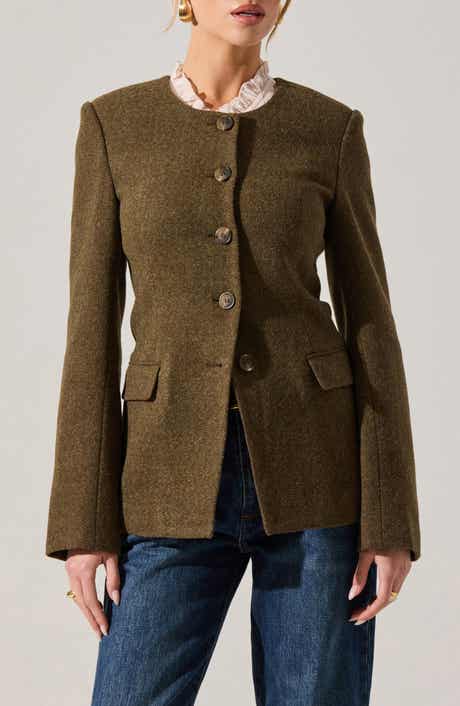 ASTR the Label Bellmere Herringbone Tweed Jacket