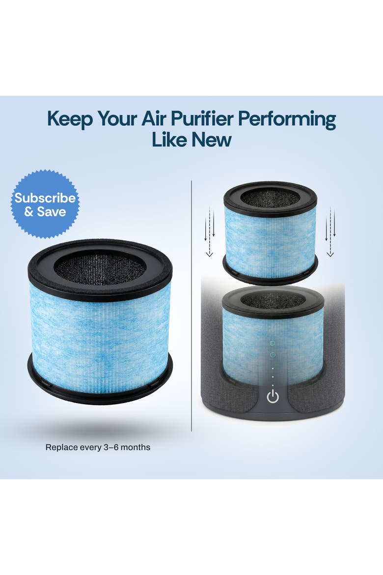 True HEPA Air Filter Replacement - Ibuki & Ibuki+, Alternate, color, Blue