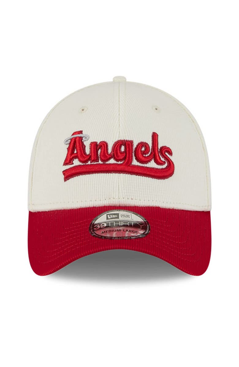 New Era Men's New Era Cream/Red Los Angeles Angels City Connect Batting Practice 39THIRTY Flex Hat, Alternate, color, Cream
