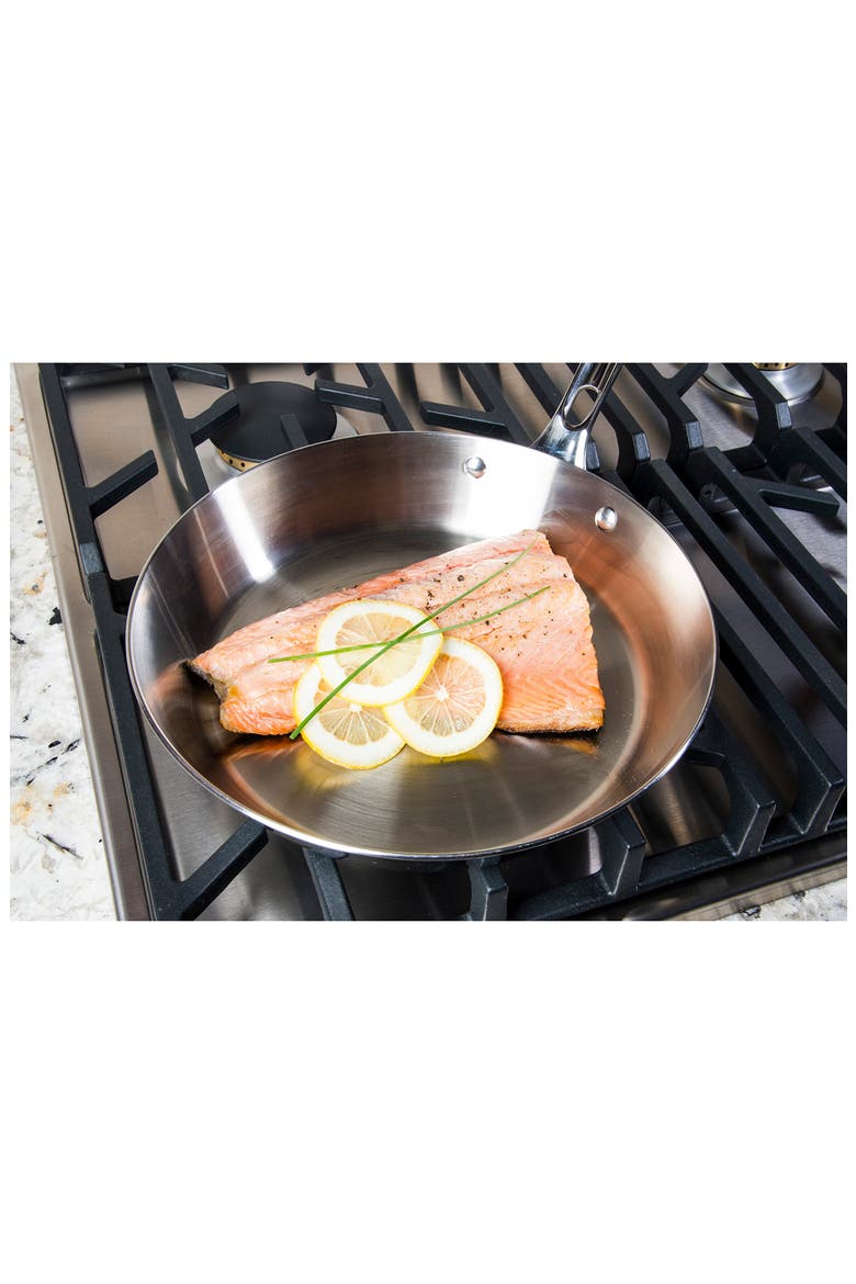 3-Ply Contemporary Stain 8-Inch Fry Pan, Alternate, color, STAINLESS STEEL