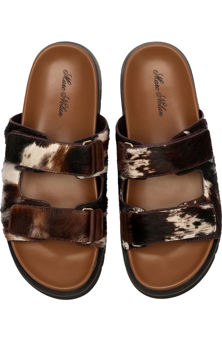 MARC NOLAN <p>Monaco Calf Hair Slide Sandal (Women)</p>, Alternate, color, Dark Horse