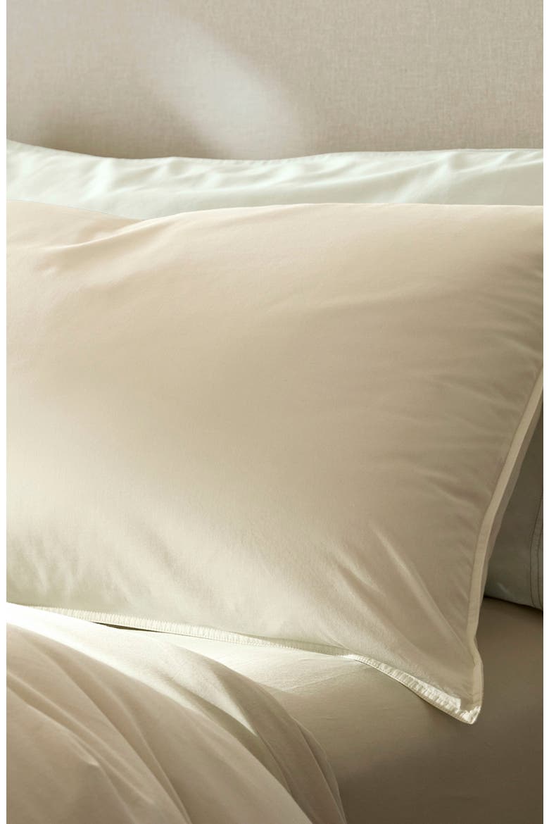 Signature Vintage Washed Organic Cotton Duvet Cover & Shams Set, Alternate, color, VINTAGE CREAM