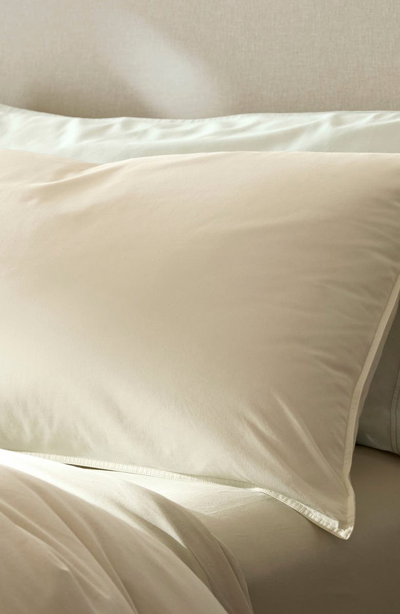 Boll & Branch Signature Vintage Washed Organic Cotton Duvet Cover & Shams Set, Alternate, color, Vintage Cream