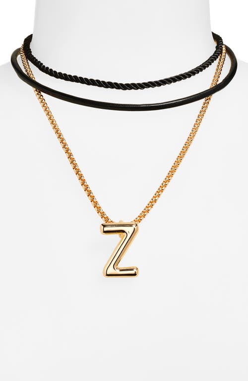 Open Edit Set Of 3 Interchangeable Initial Pendant Necklaces