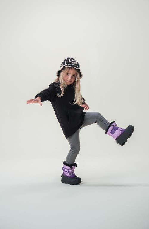 Sorel Kids' Snow Commander Insulated Waterproof Boot In Gumdrop/purple Violet